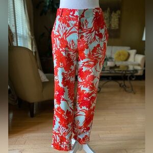 Banana Republic Avery Cropped Pants Painted floral sz 2